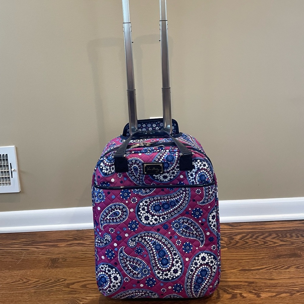 Vera Bradley paisley wheeled luggage